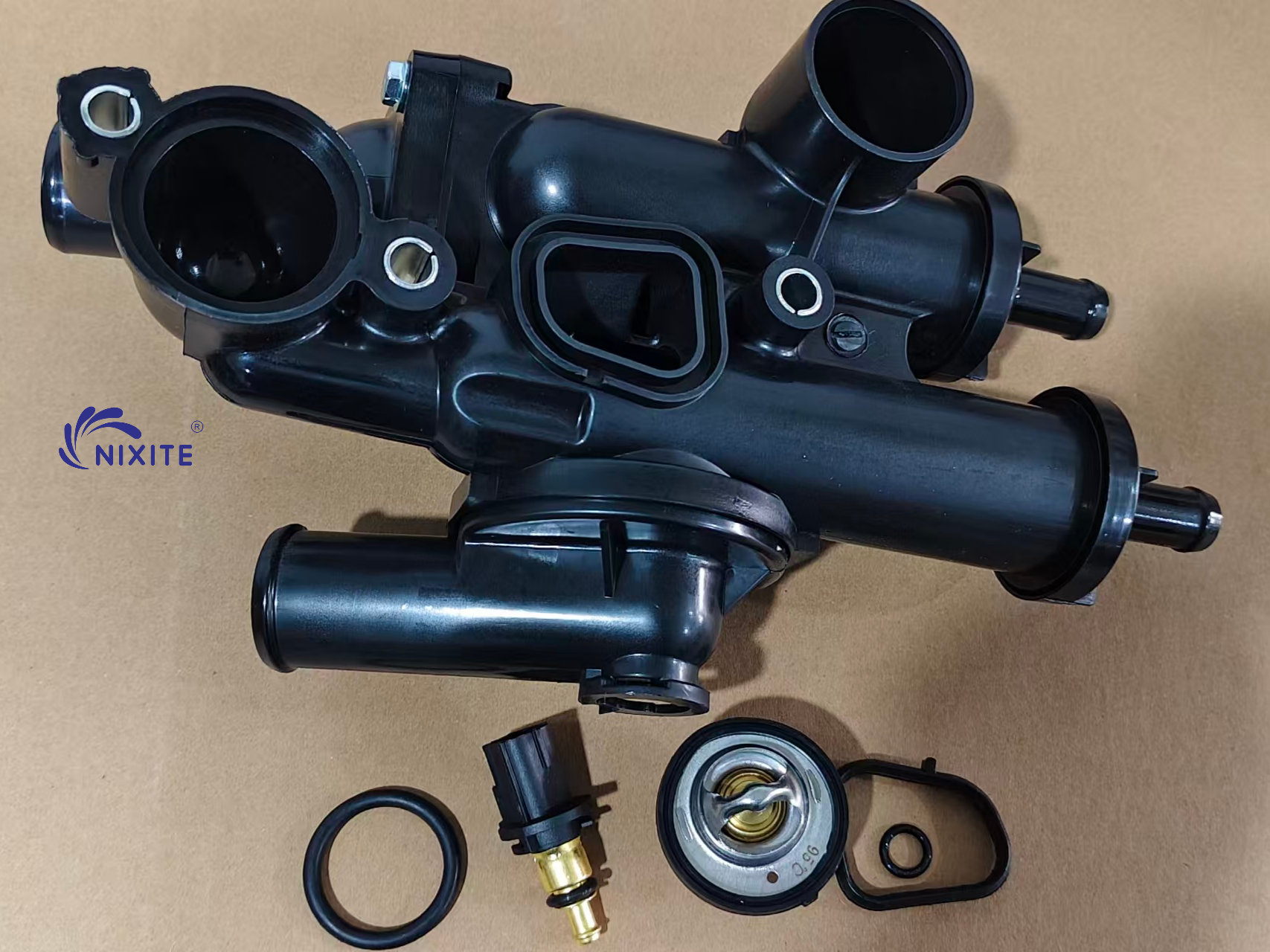 4884571AB, 4884873AA, 55111017AC, 55111016AD Engine Coolant Thermostat Housing Assembly